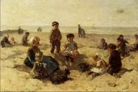 Akkeringa, Johannes Evert - Children Playing On The Beach